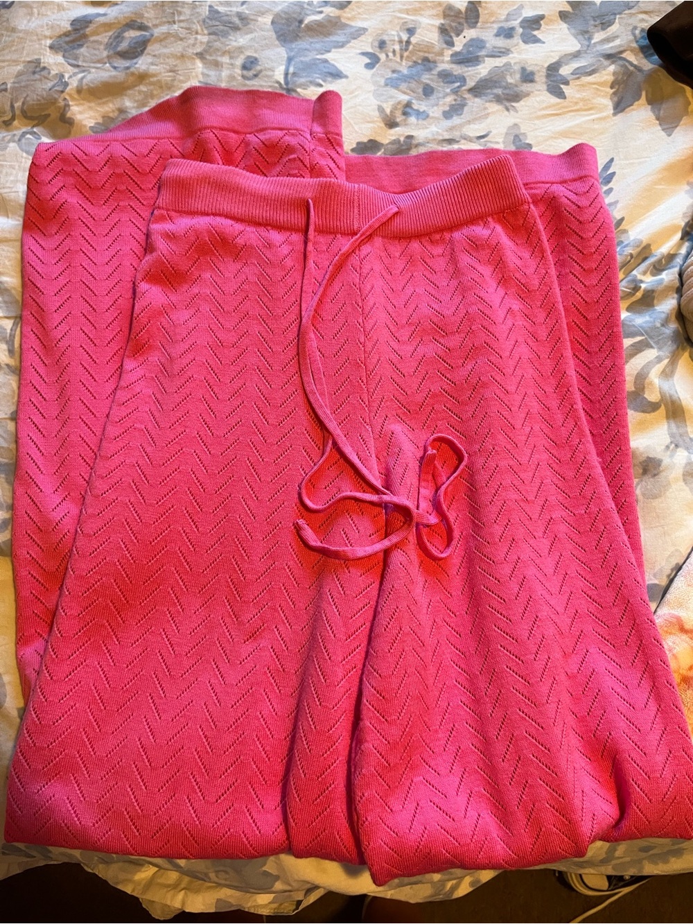Princess Polly Hot Pink Knit Drawstring Lounge Pants